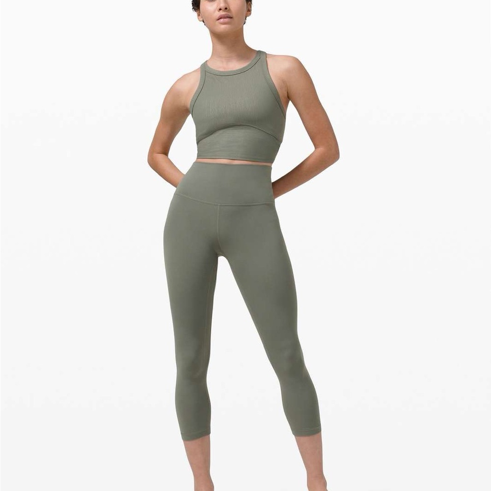 Lululemon Align 21 inch crop leggings green grey sage size 4